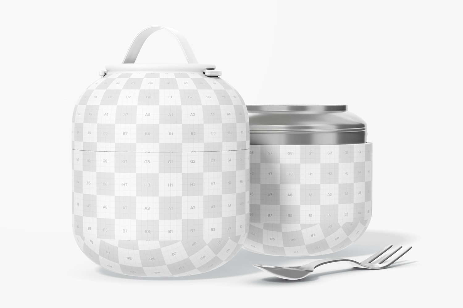 17 oz Plastic Food Containers Mockup, Opened and Closed
