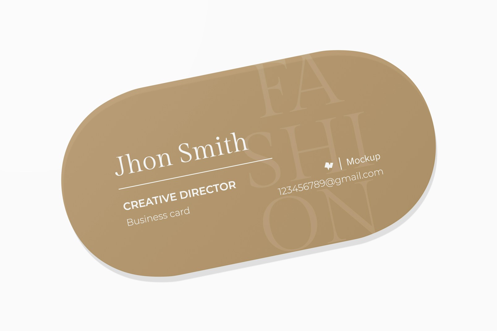 Fashion Store Business Card Mockup, Top View
