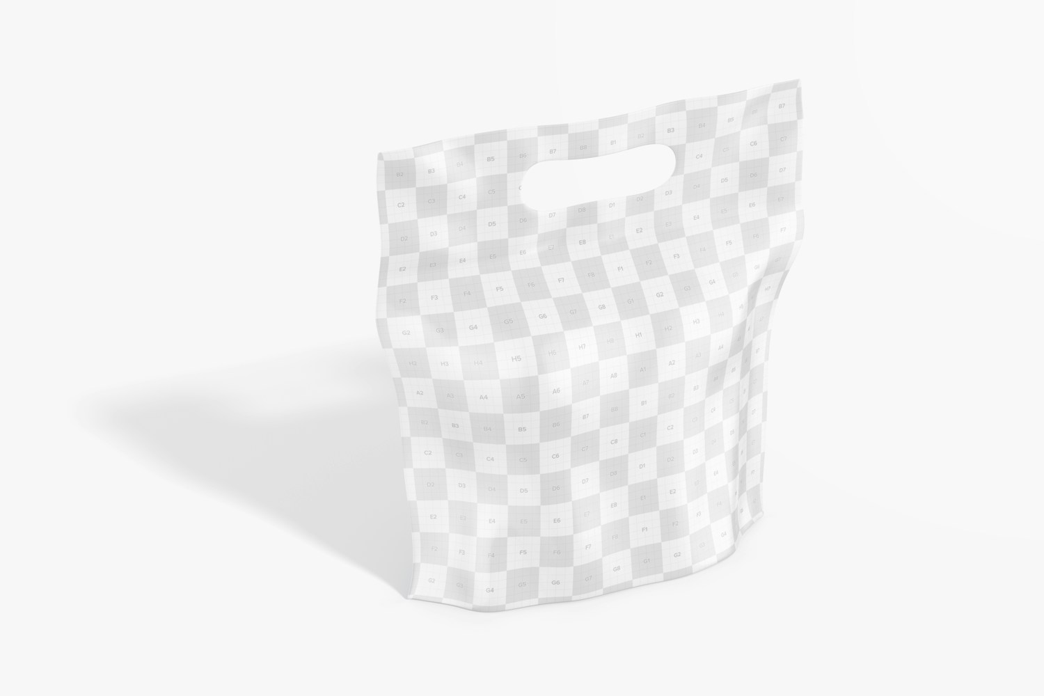 Fruit Plastic Bag with Handle Mockup, Perspective