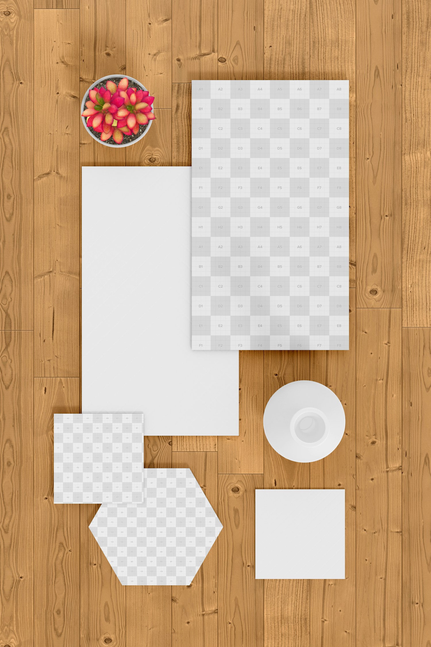 Living Room Mix and Match Mockup, Top View