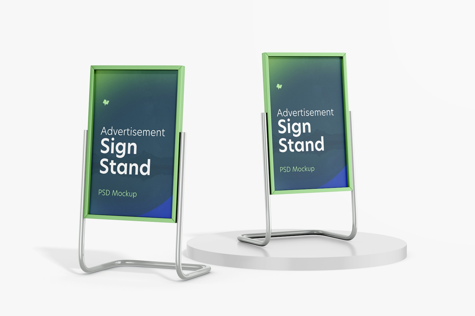 Advertisement Sign Stands Mockup