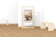 Long Wood Gallery Poster Display Mockup, Front View