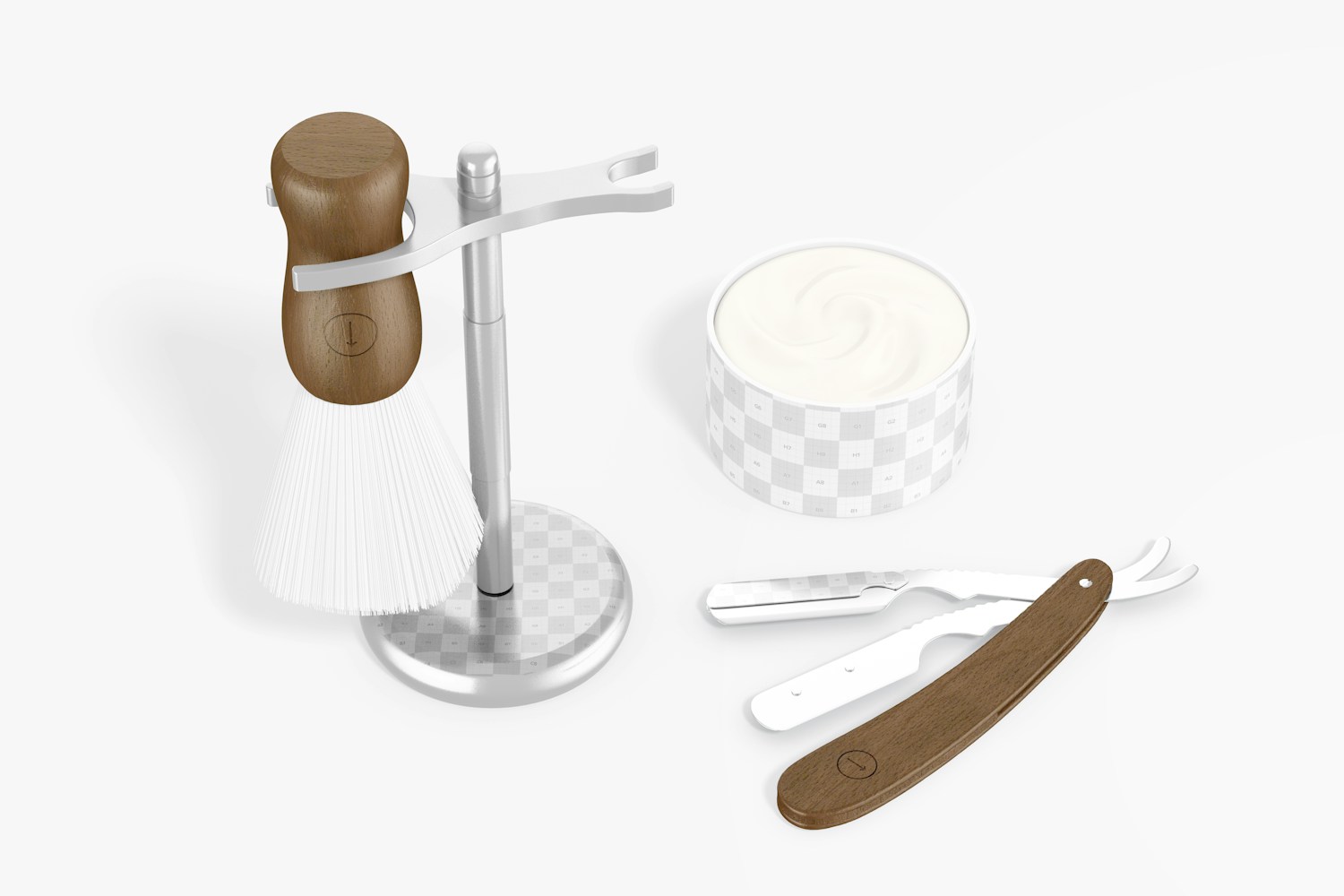 Shaving Stand Mockup, Perspective