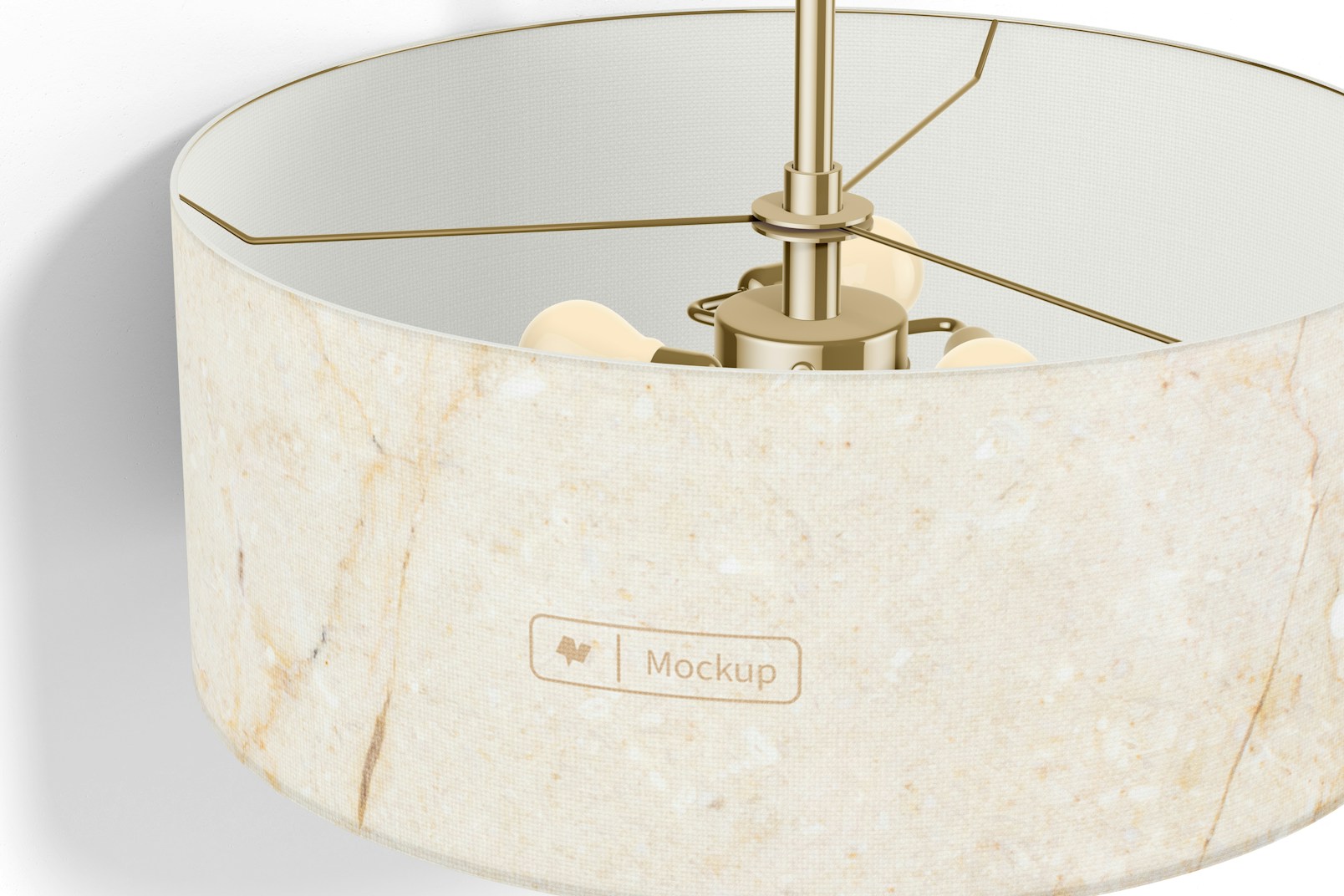 Round Ceiling Lamp Mockup, Close Up