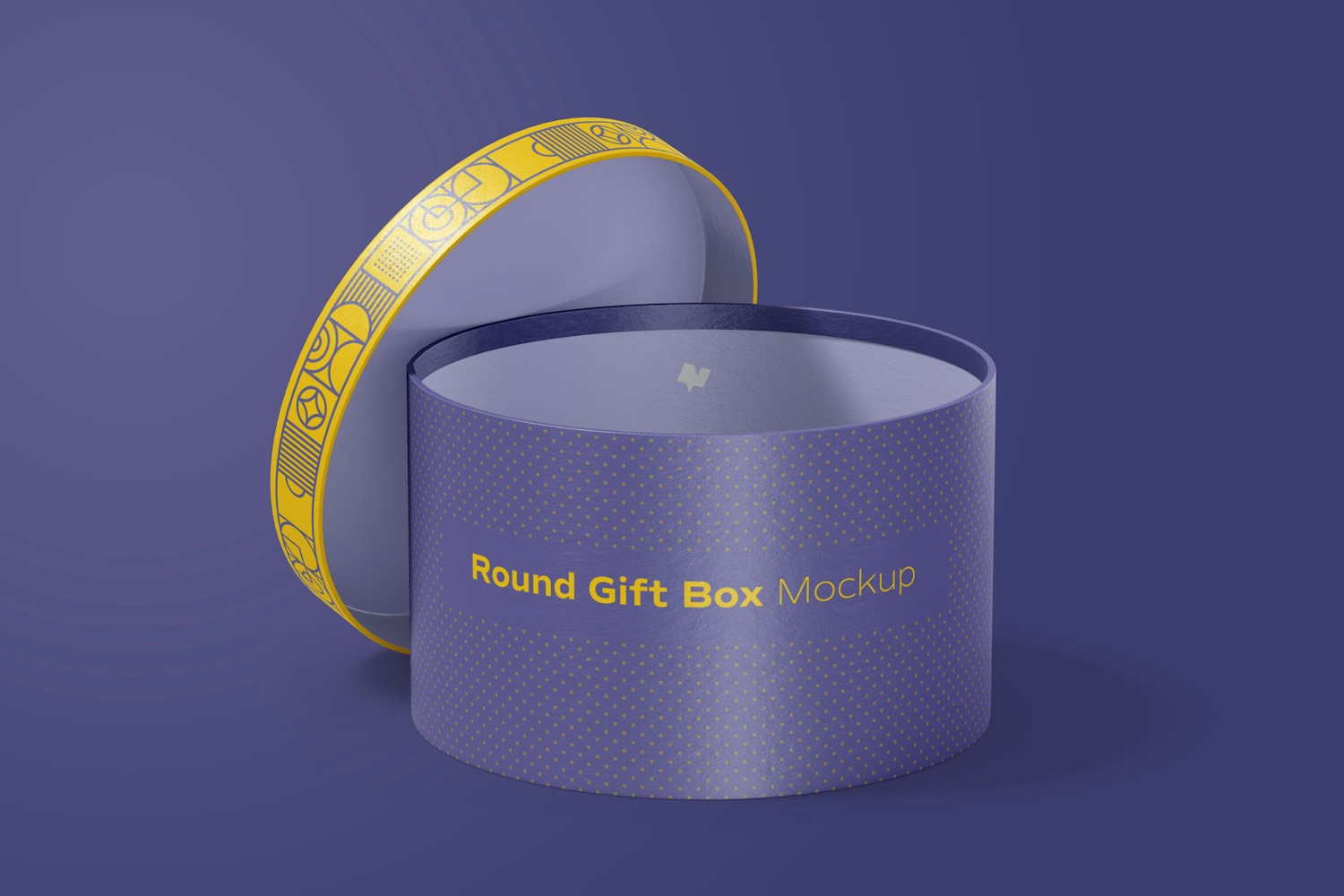 Round Gift Box Mockup