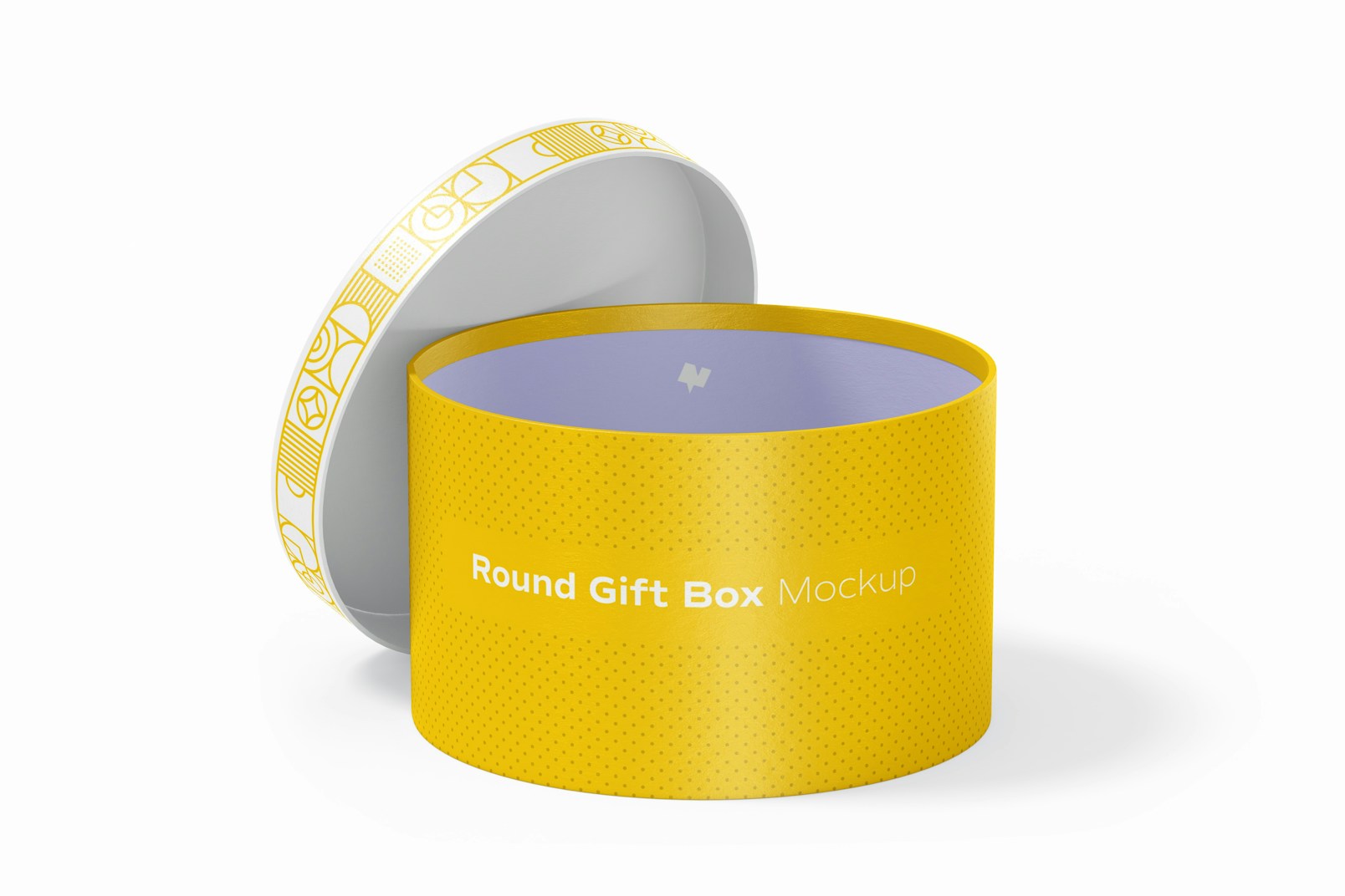 Round Gift Box Mockup
