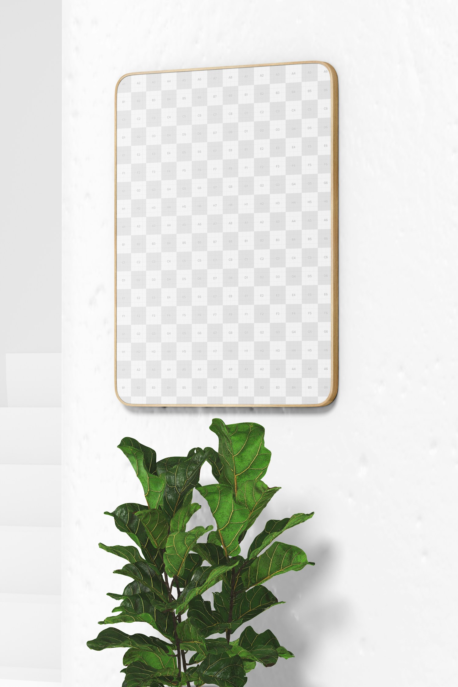 Wall Poster Mockup, with Plant Pot