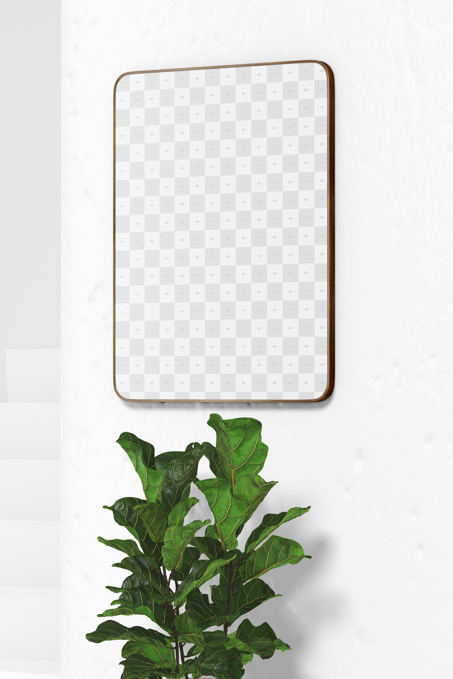 Wall Poster Mockup, with Plant Pot