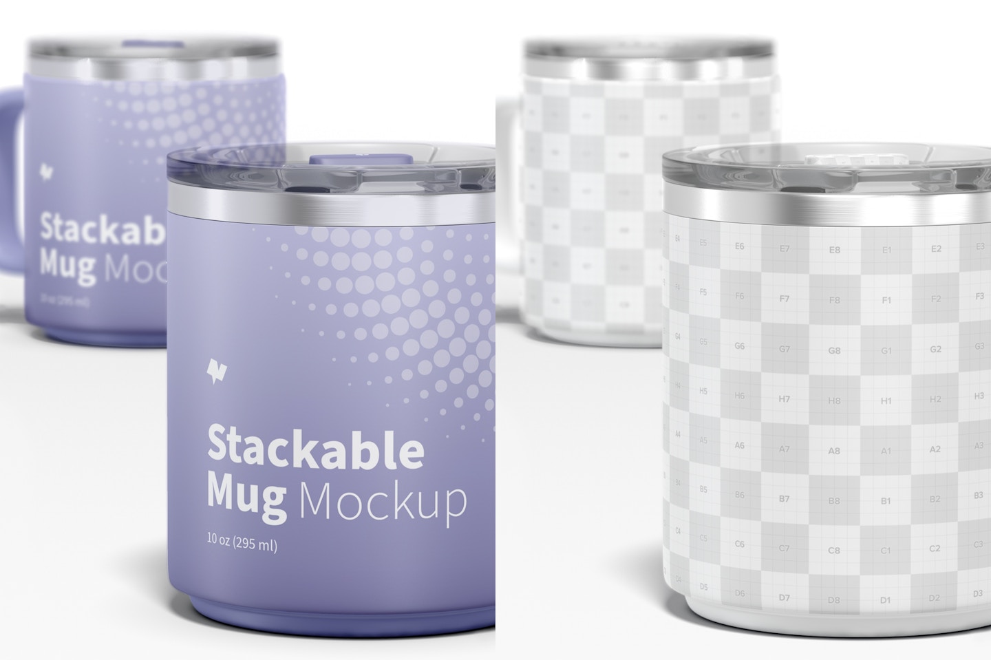 10 oz Stackable Mug Mockup, Close Up