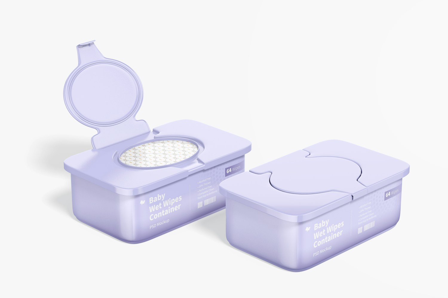 Baby Wet Wipes Containers Mockup