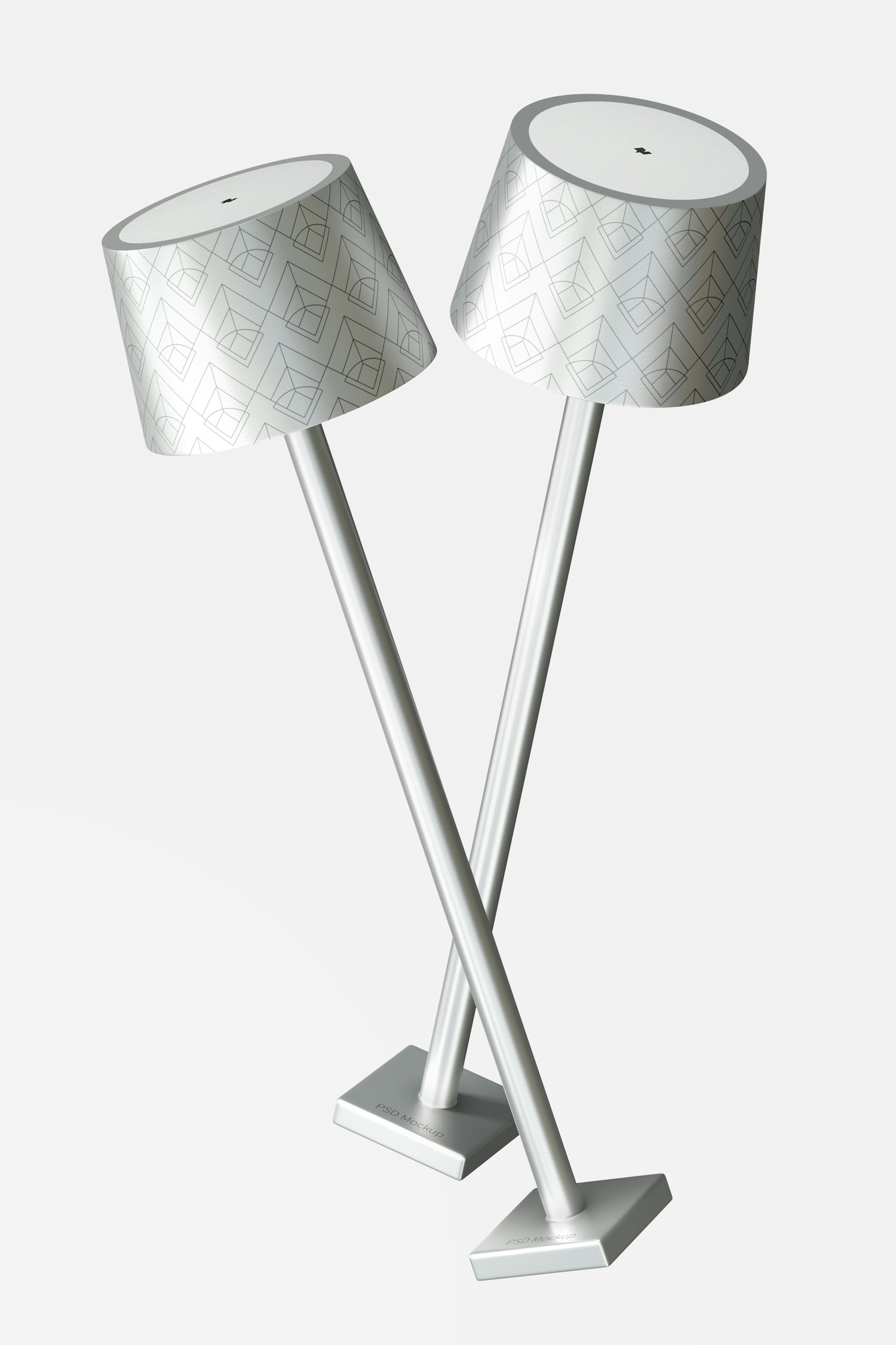 Tall Table Lamps Mockup, Floating