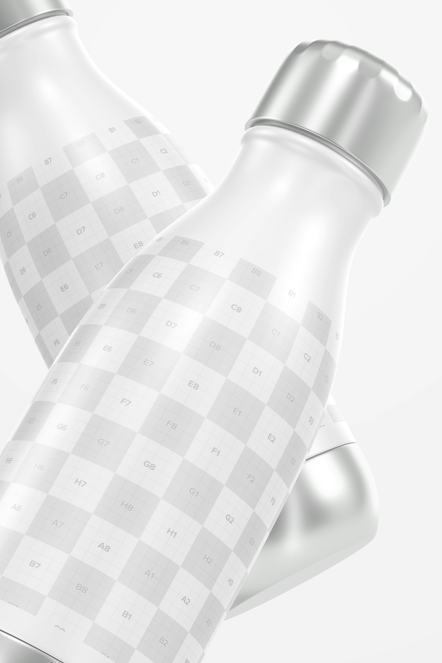 17 oz Metallic Water Bottle Mockup, Close Up
