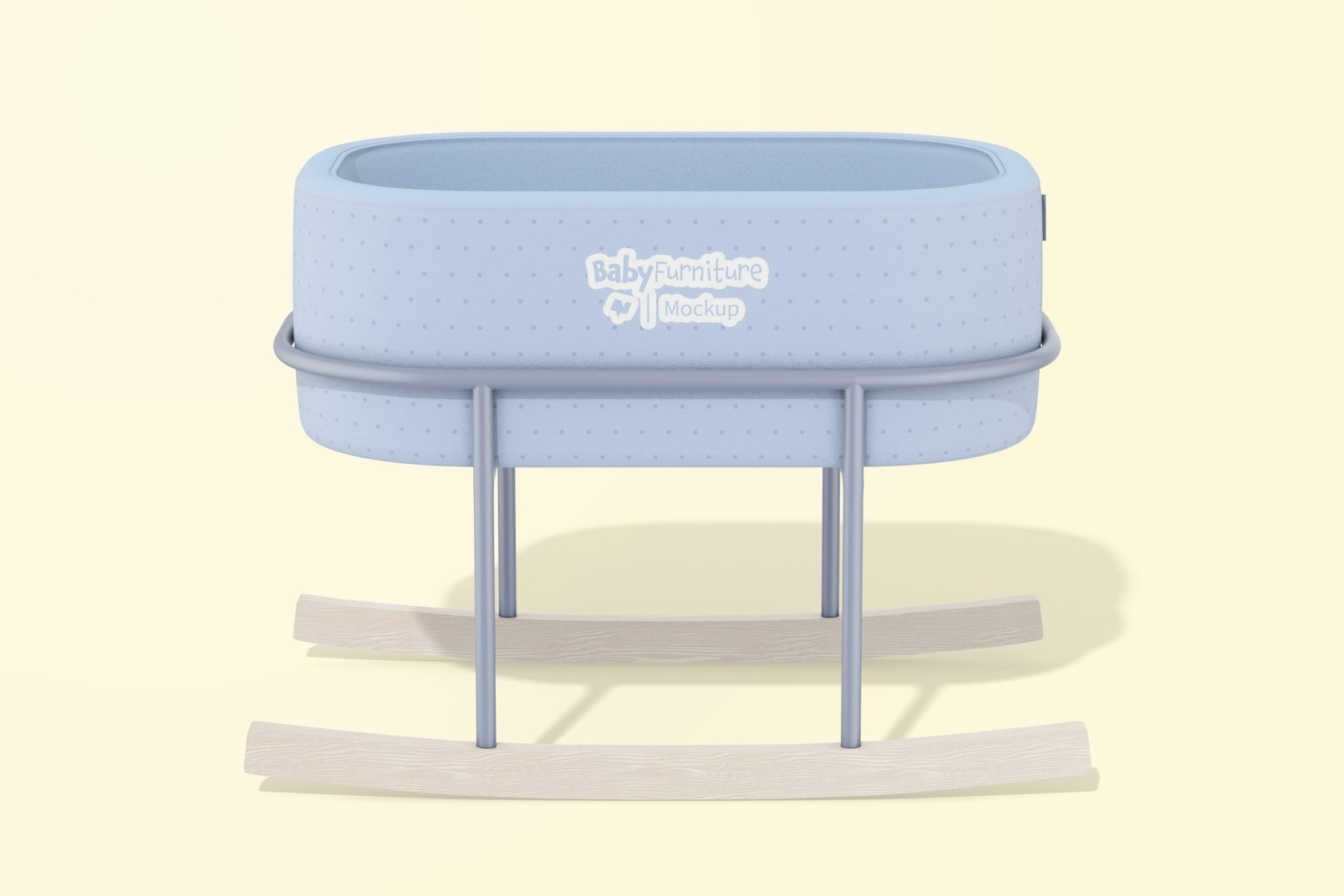 Baby Bassinet Mockup, Side View