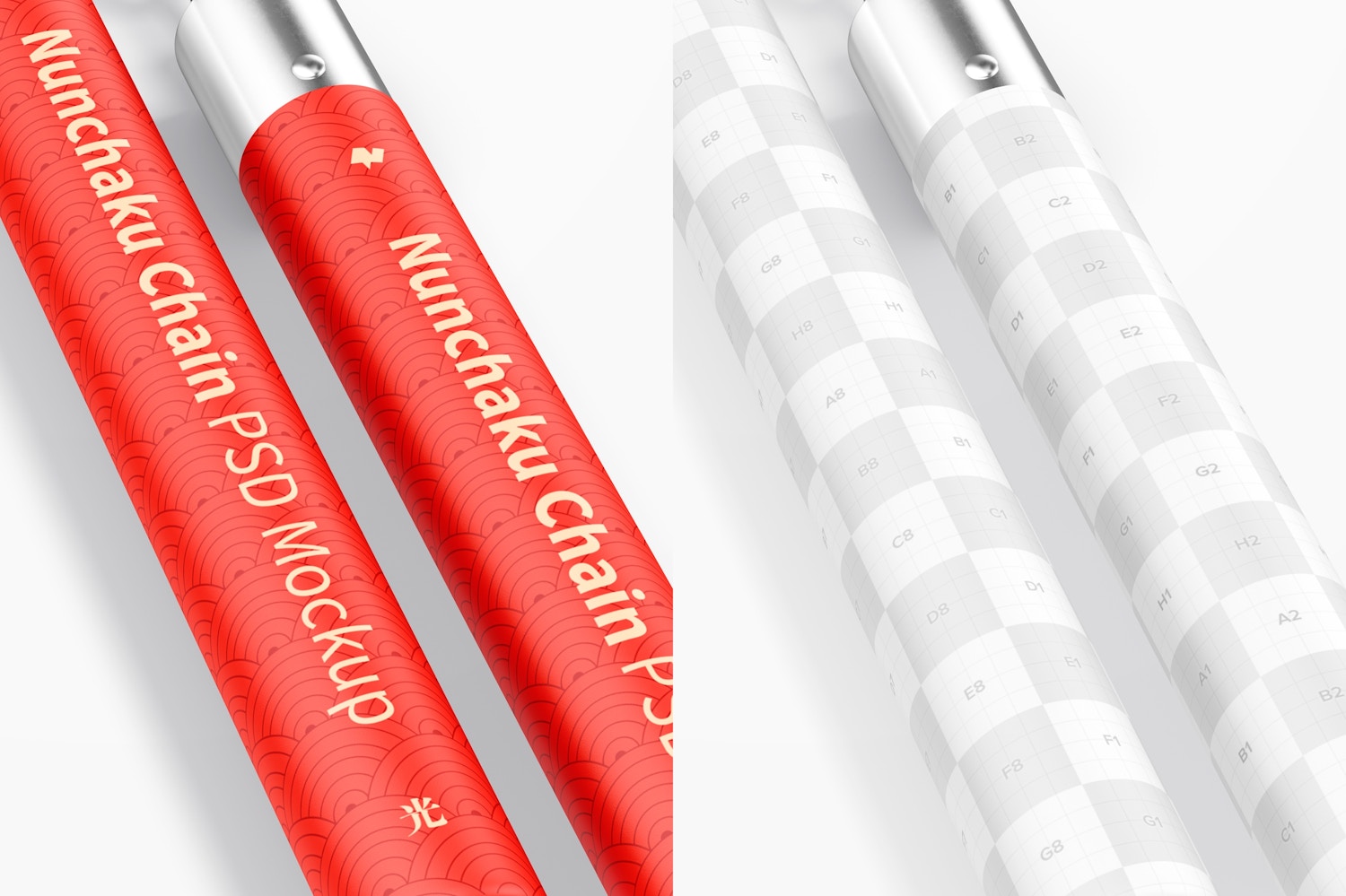 Maqueta de Cadena Nunchaku, Primer Plano Maqueta de Cadena Nunchaku, Primer Plano