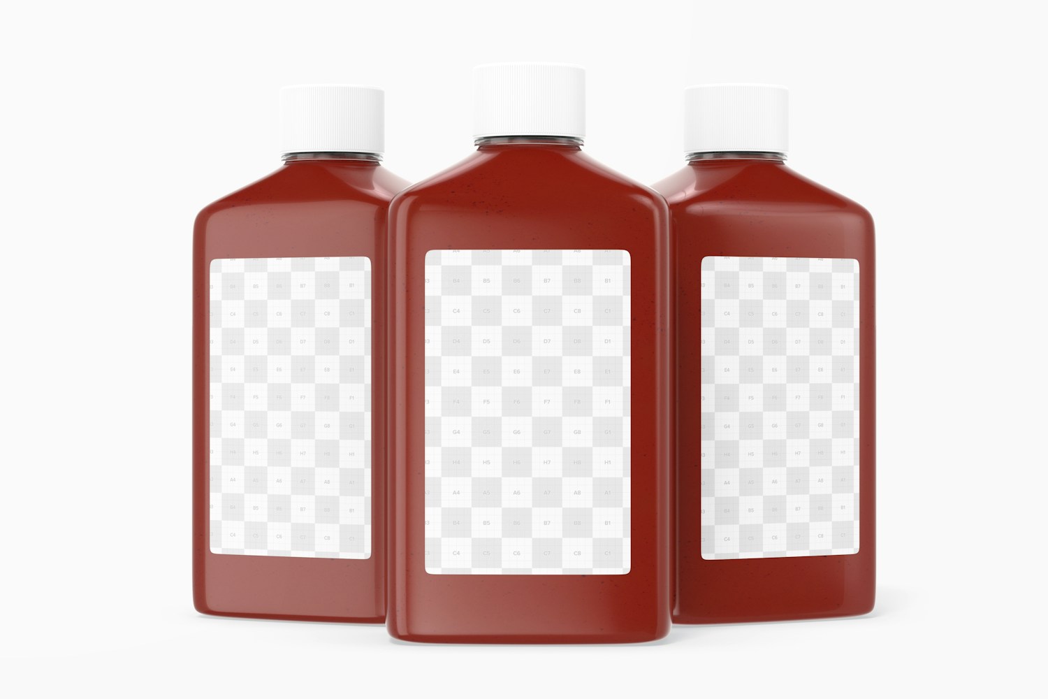 4 oz Chipotle Sauce Bottle Mockup, Front View