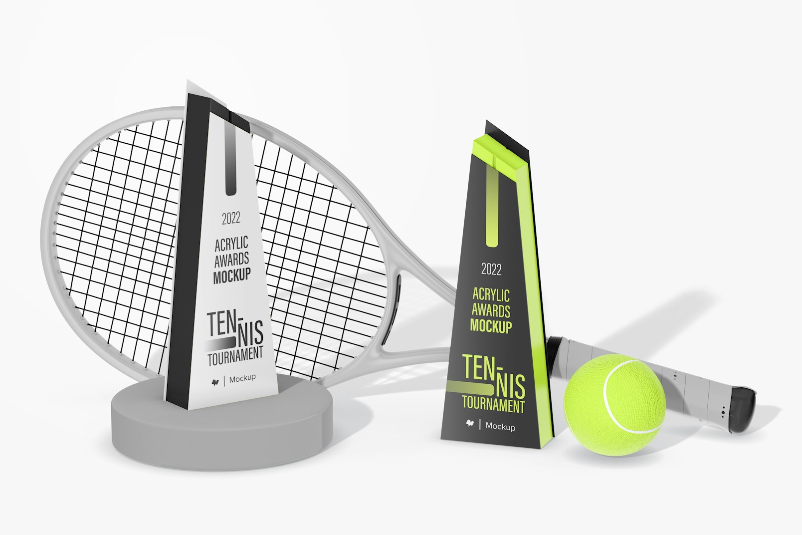 Acrylic Awards Mockup, with Racket