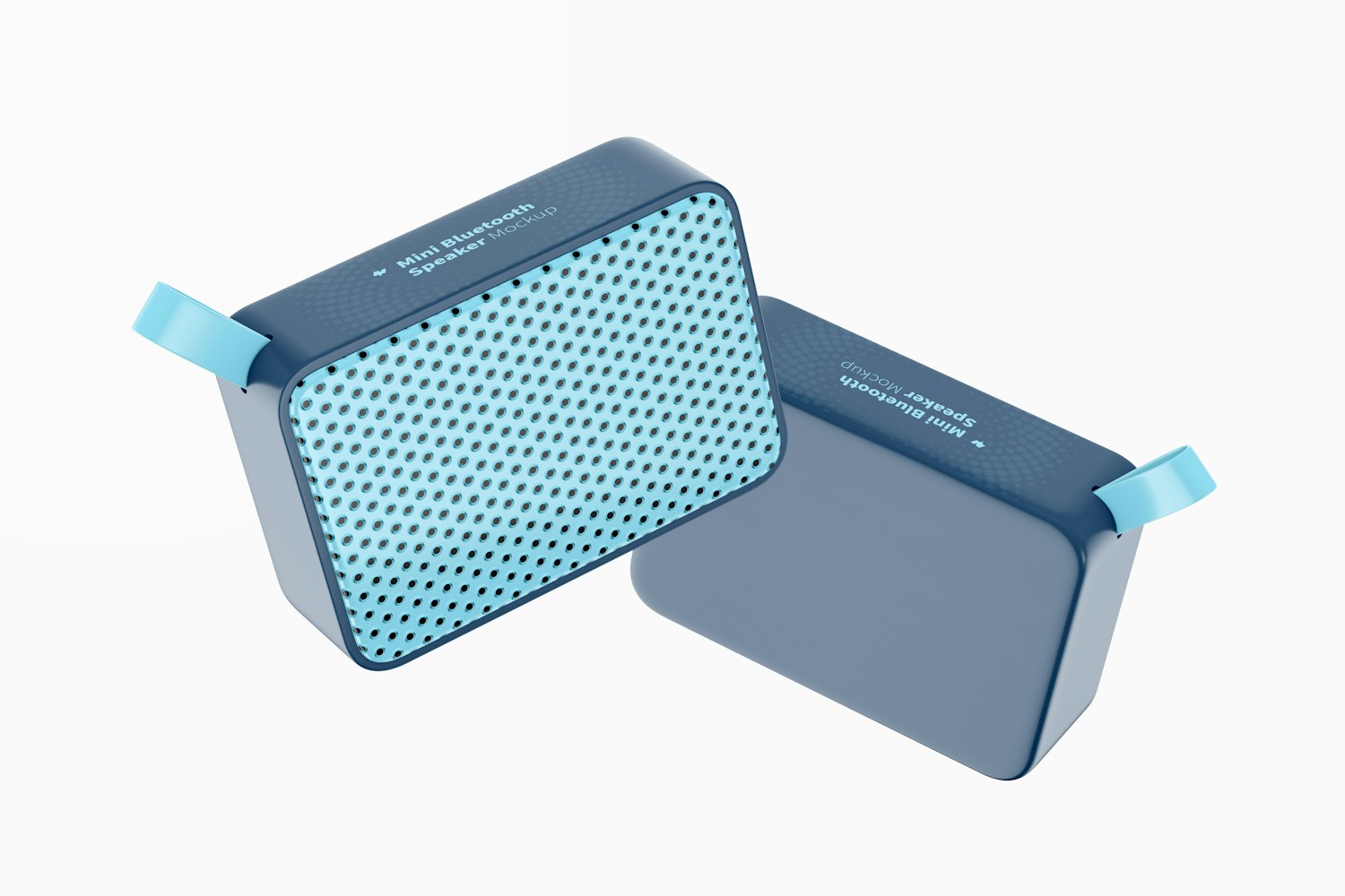 Mini Bluetooth Speakers Mockup, Floating