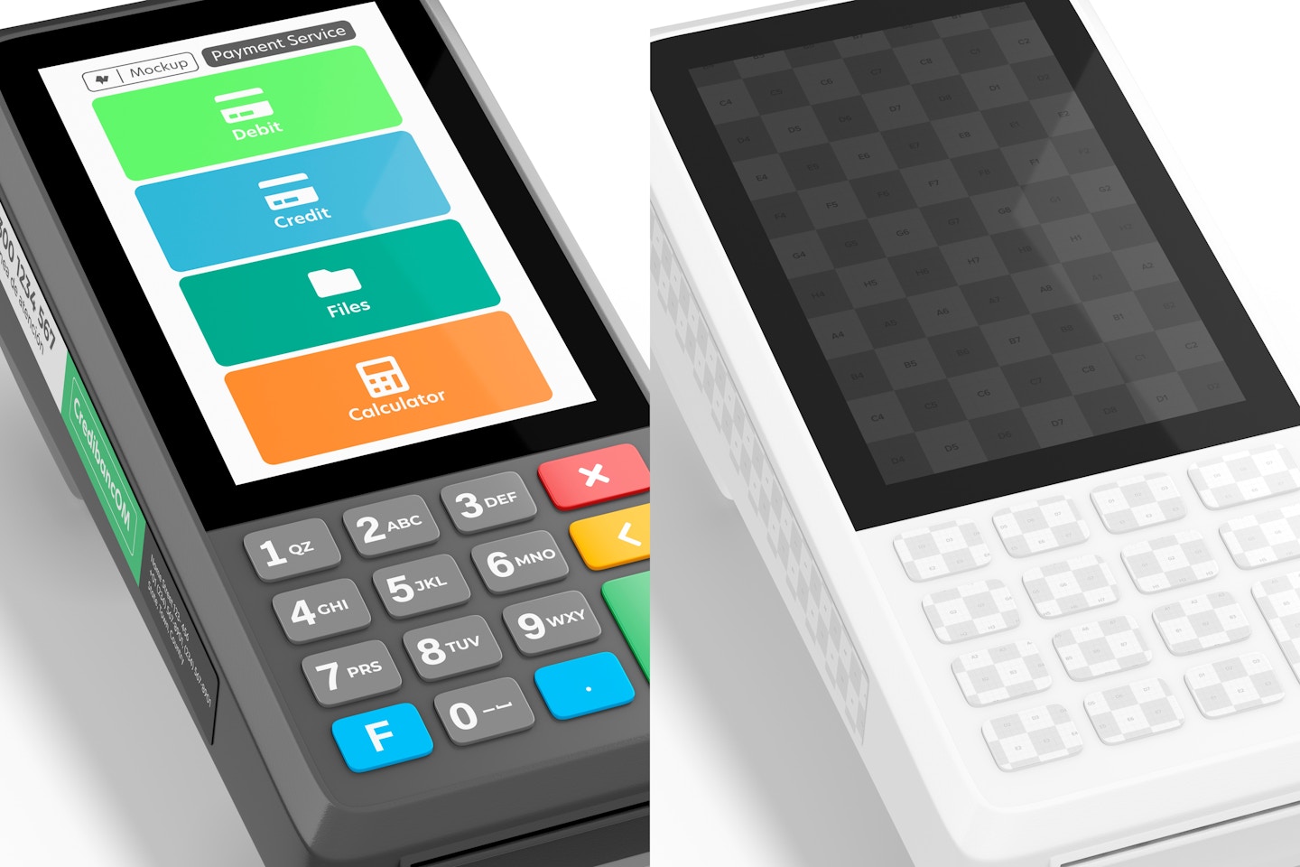 Payment Device Mockup, Close Up