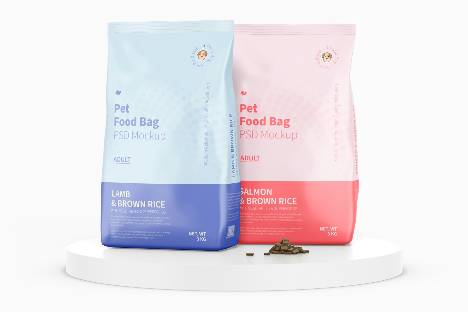 Pets Food Bags Mockup