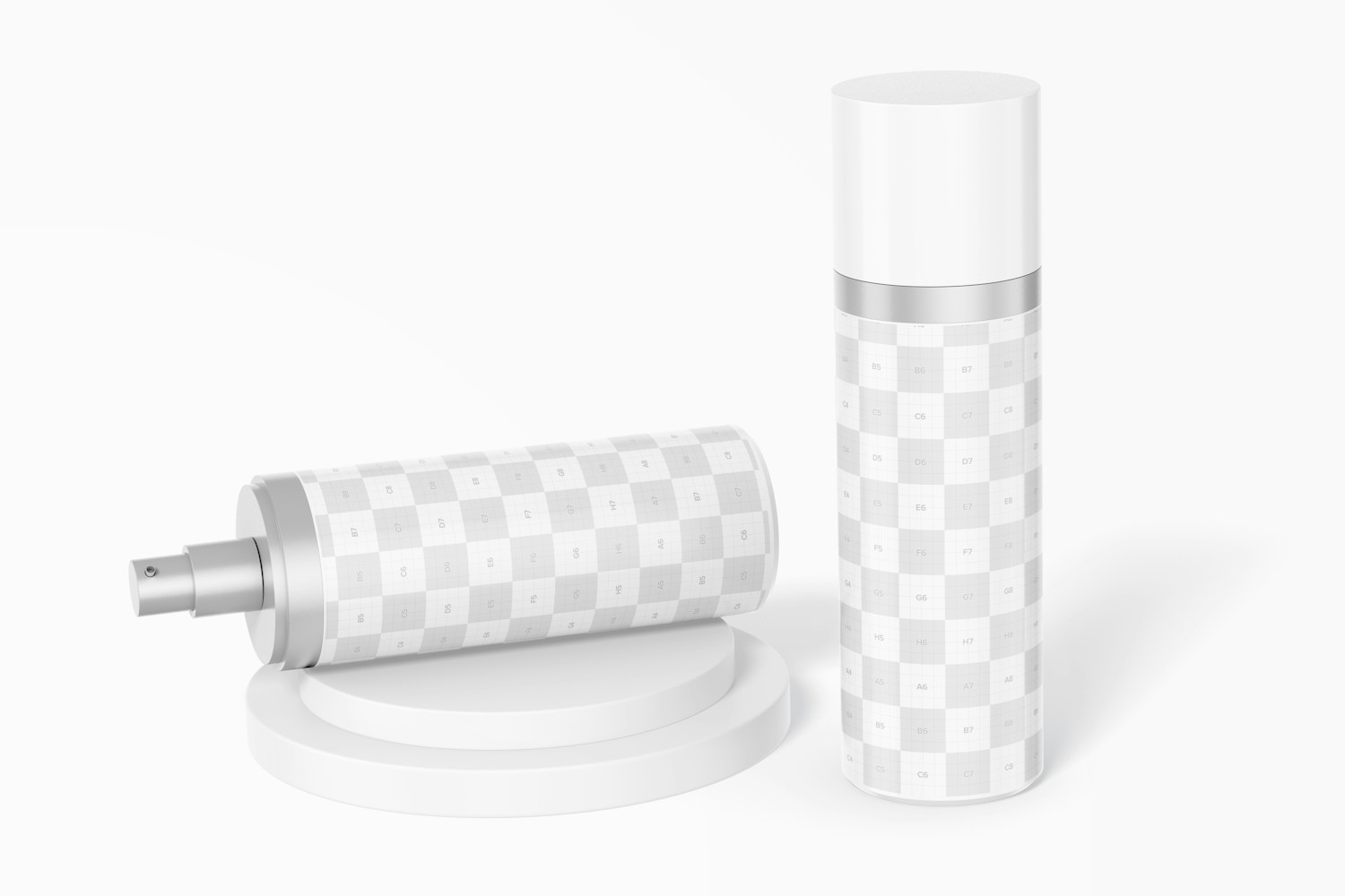 Face Lotion Mockup, Standing and Dropped