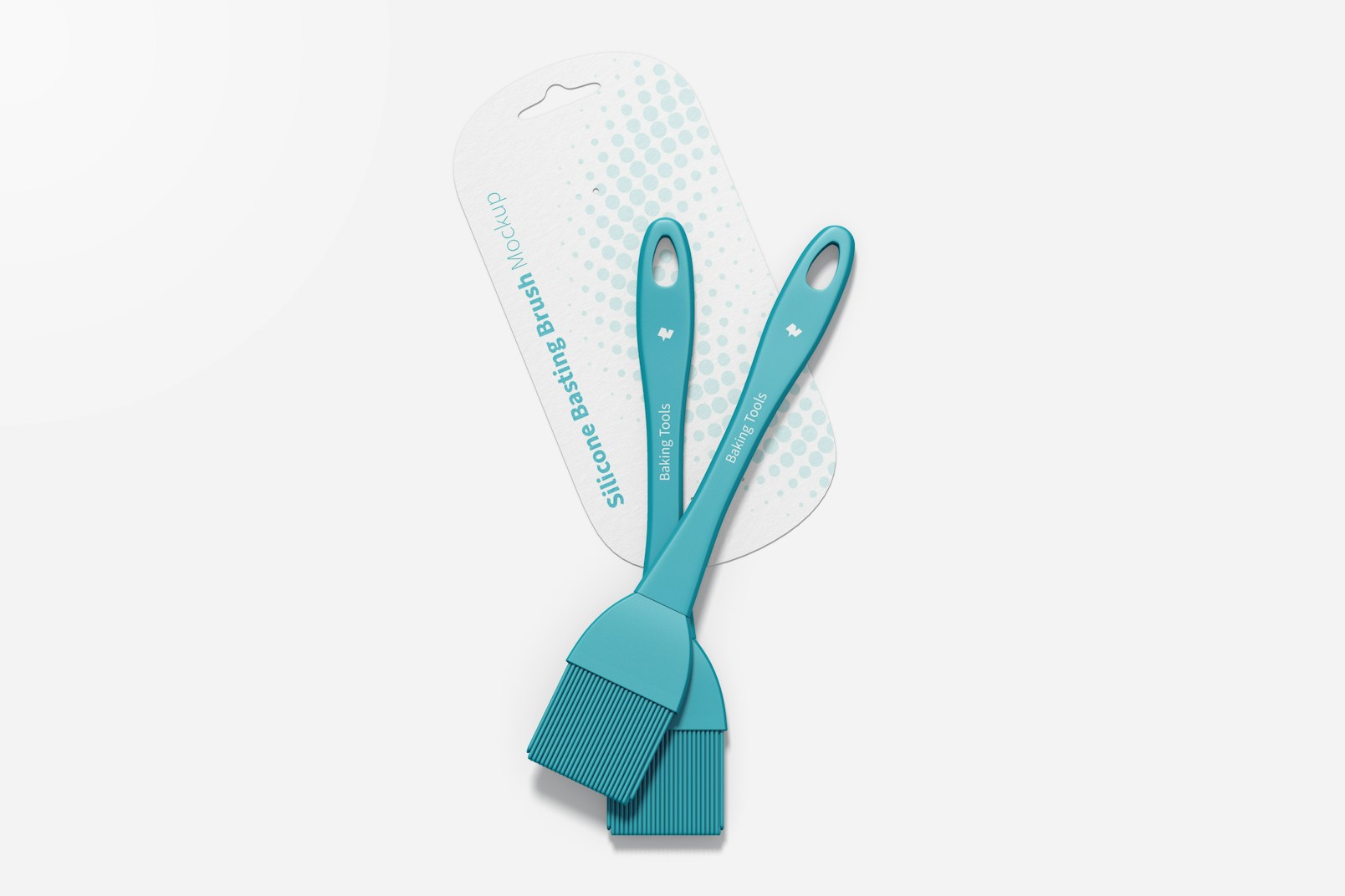 Silicone Basting Brushes Mockup, Top View