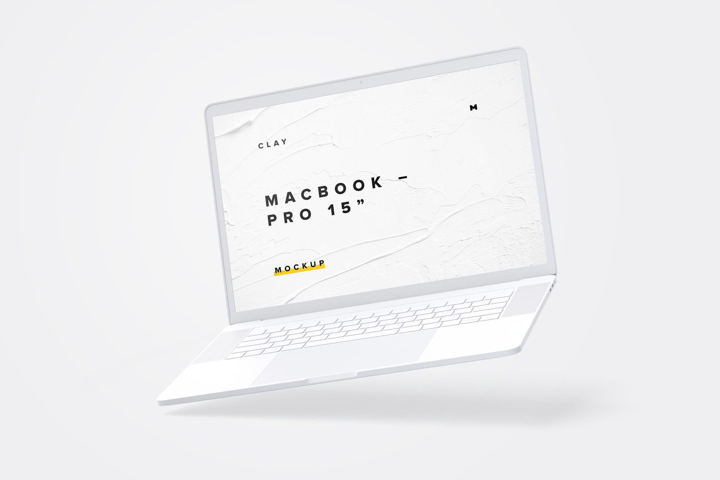 Clay MacBook Pro 15" with Touch Bar Mockup