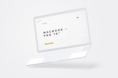 Clay MacBook Pro 15" with Touch Bar Mockup