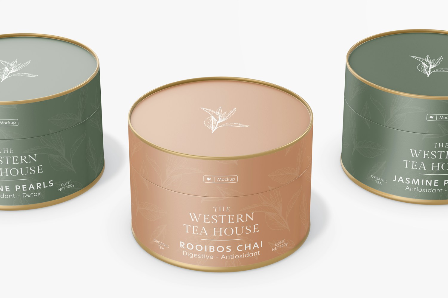 Organic Tea Boxes Mockup Organic Tea Boxes Mockup