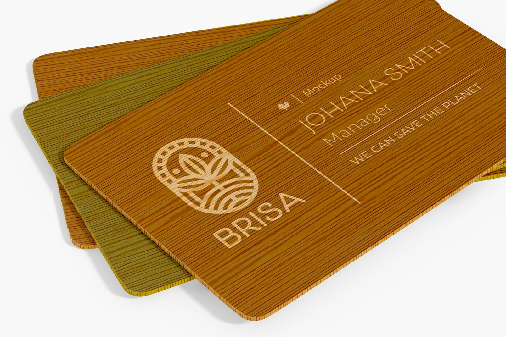 Bamboo Business Card Mockup