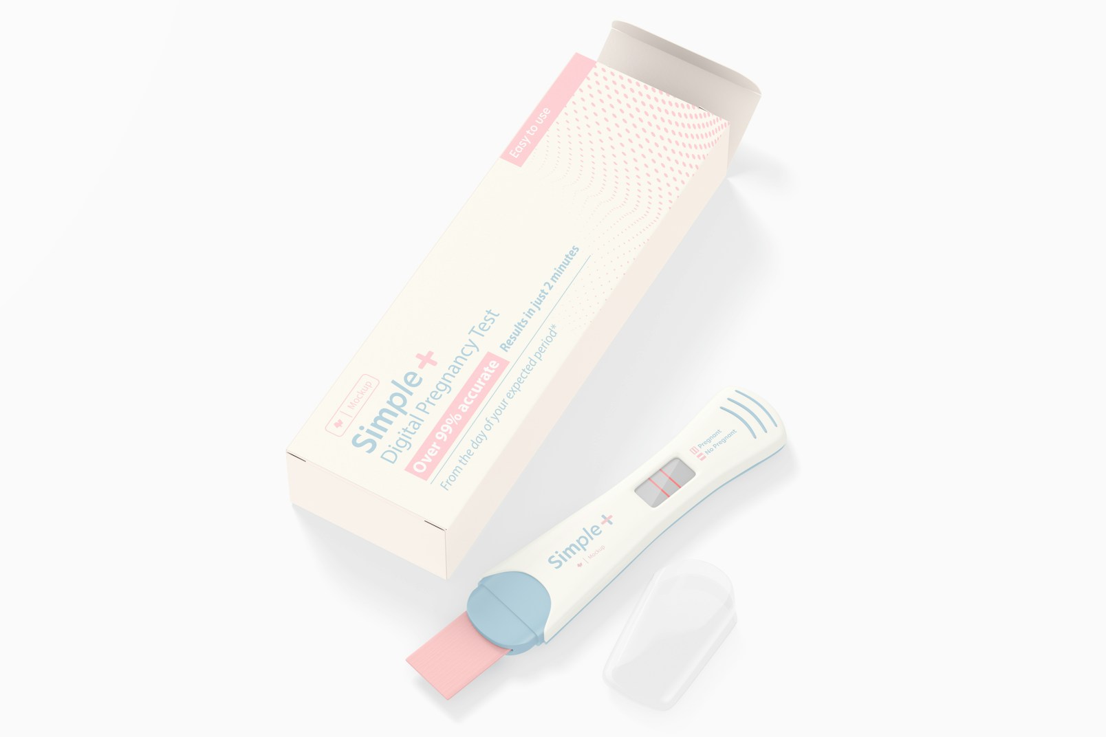 Digital Pregnancy Test Mockup, Perspective
