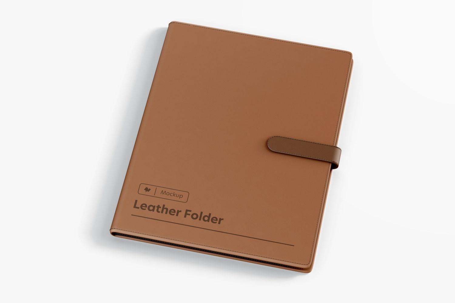 Leather Folder with Tab Mockup Leather Folder with Tab Mockup