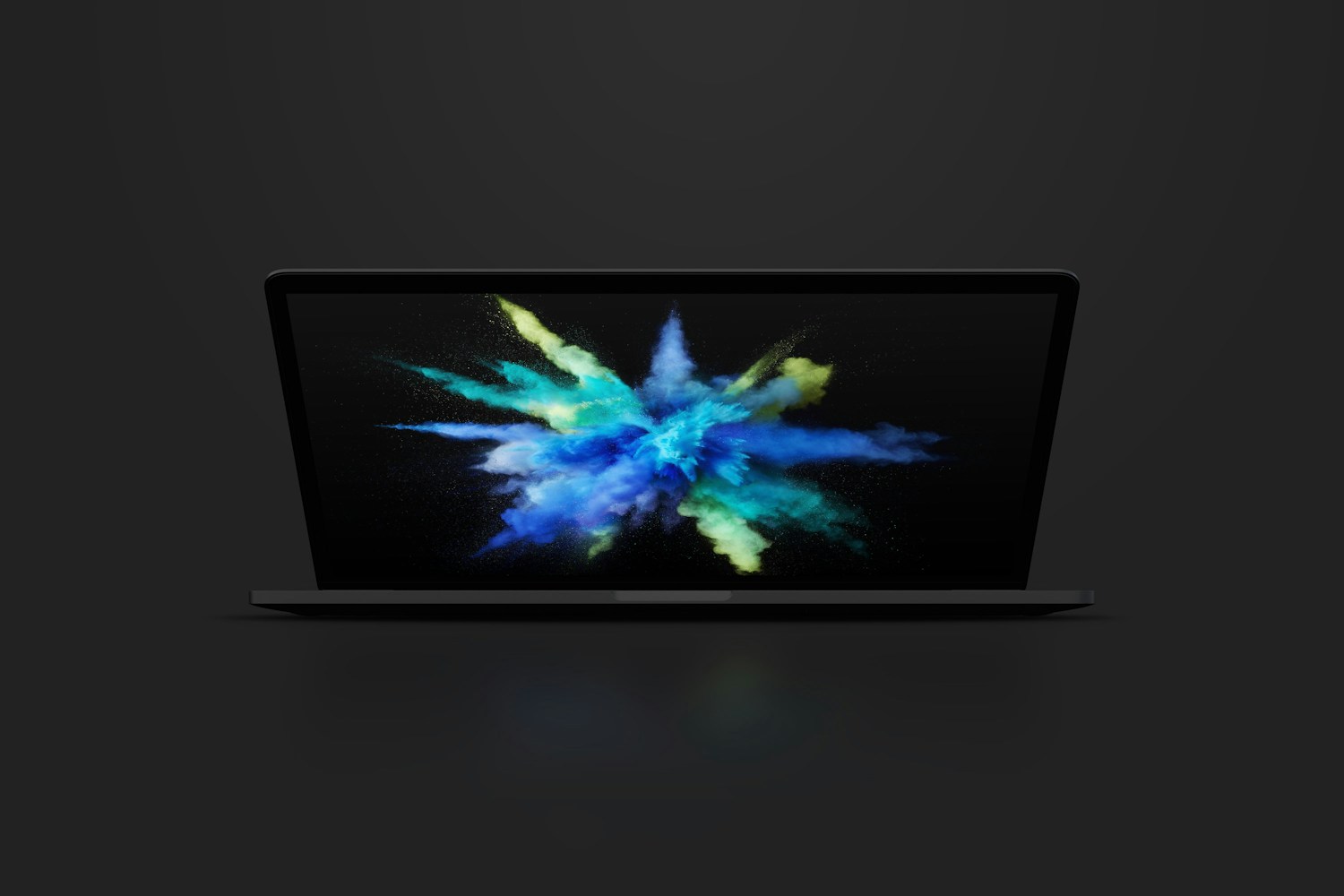 Clay MacBook Pro 15" with Touch Bar, Front View Mockup 02