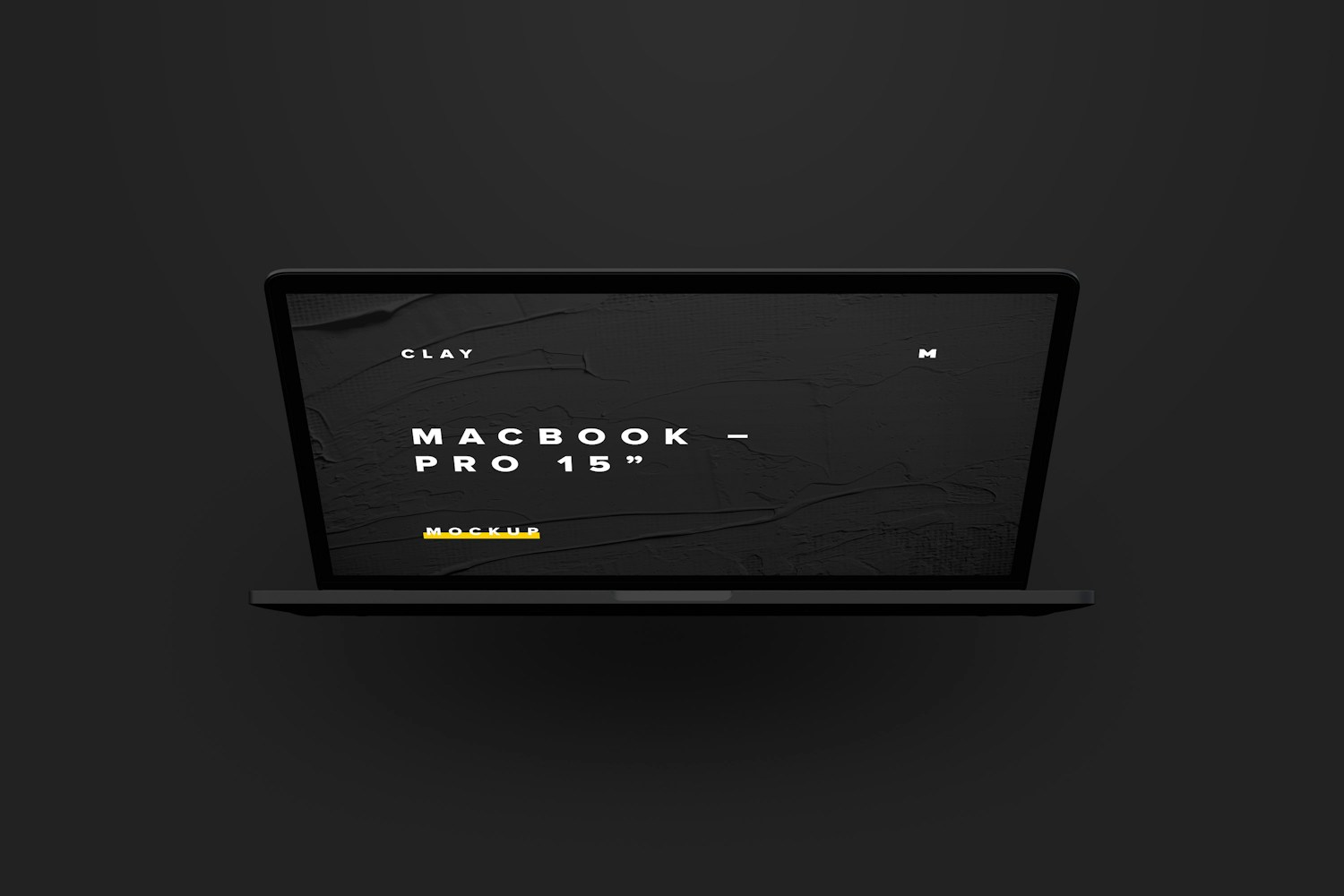 Clay MacBook Pro 15" with Touch Bar, Front View Mockup 02