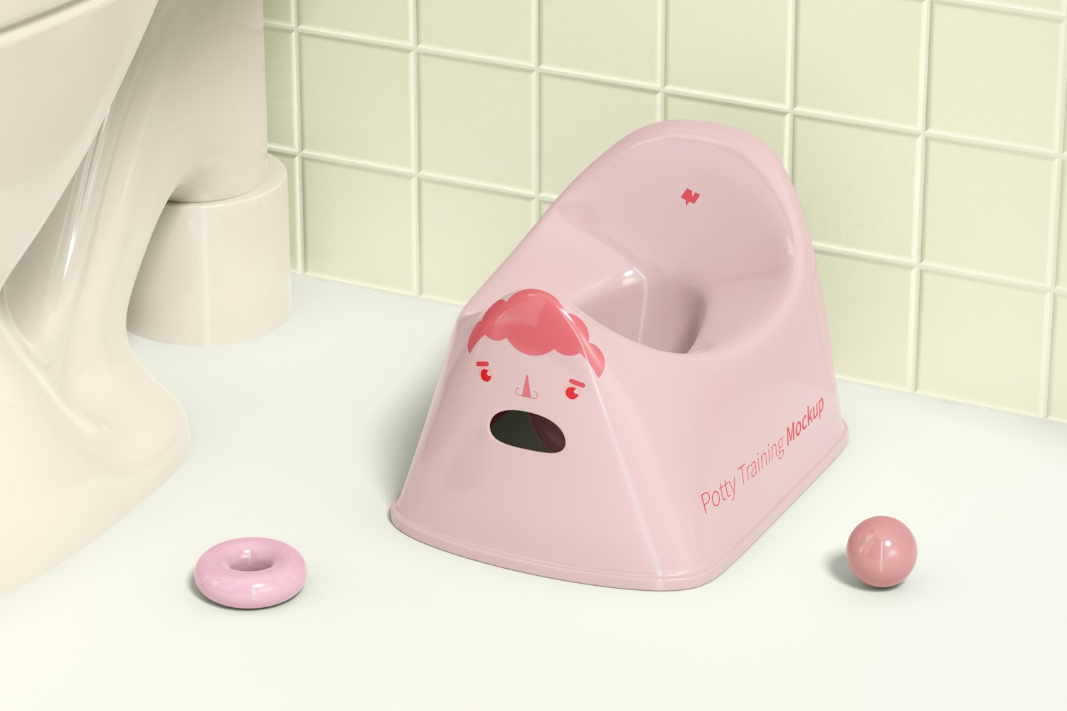Potty Training Mockup, Front View