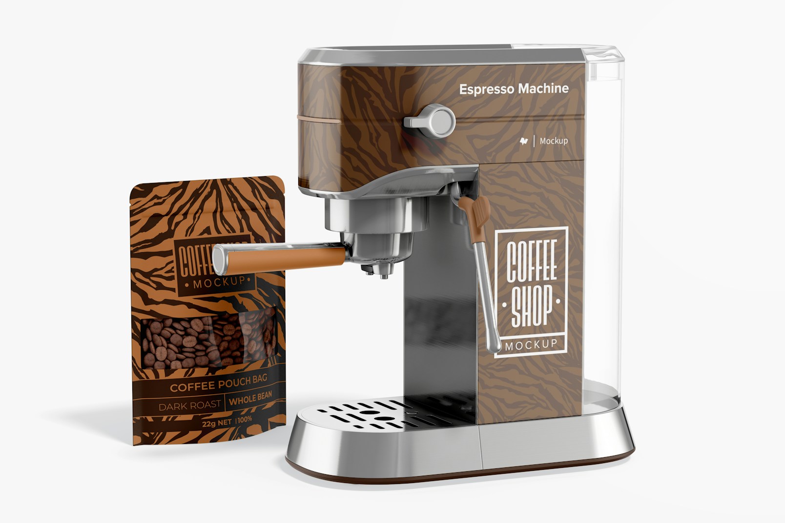 Espresso Machine Mockup, with Coffee Bagmoder