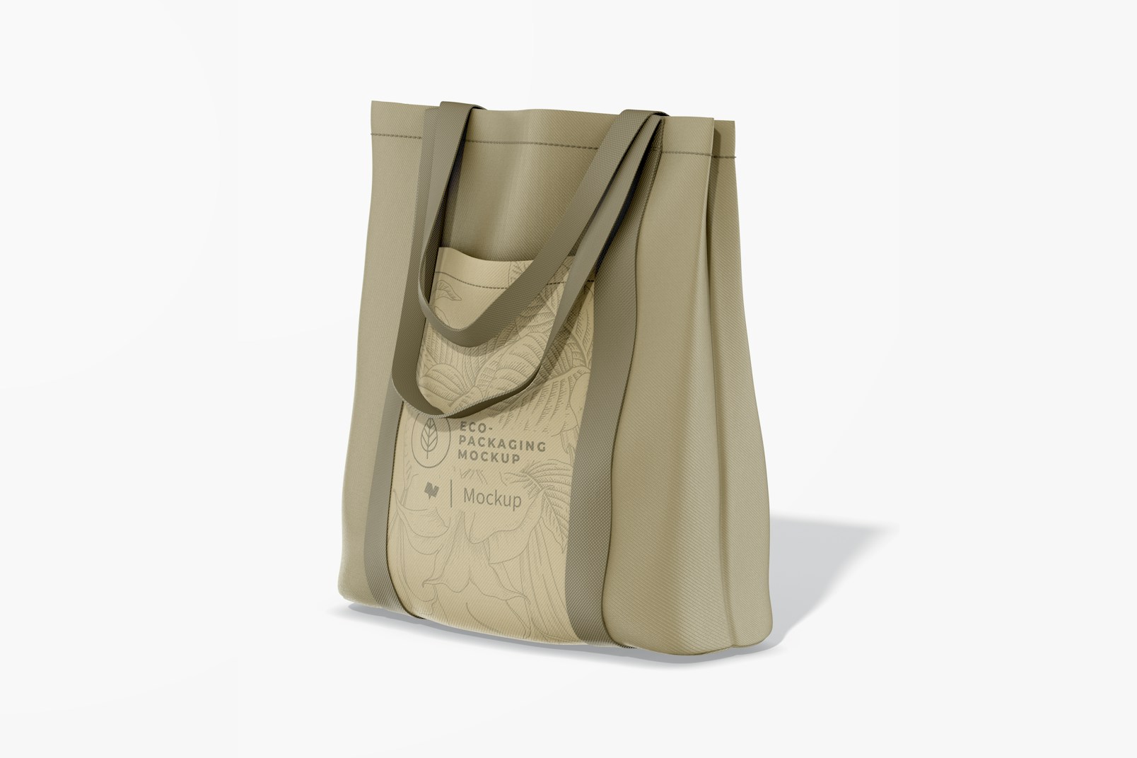 Tote Bag with Front Pocket Mockup, Right View