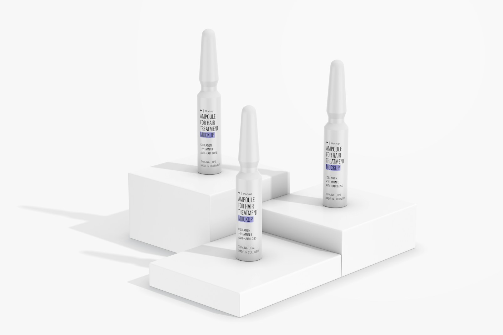 Ampoules for Hair Treatment Mockup