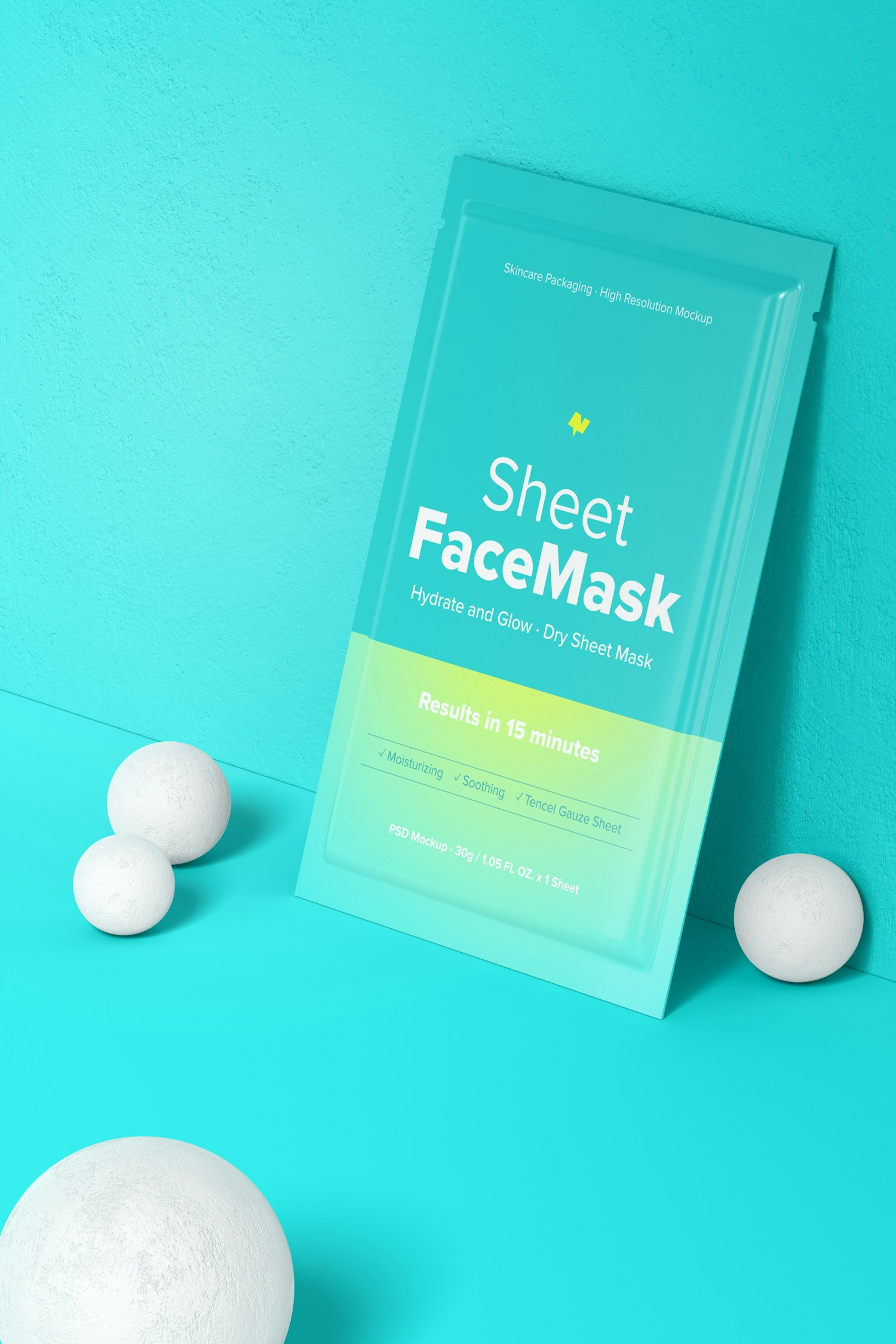 Sheet Face Mask Scene Mockup