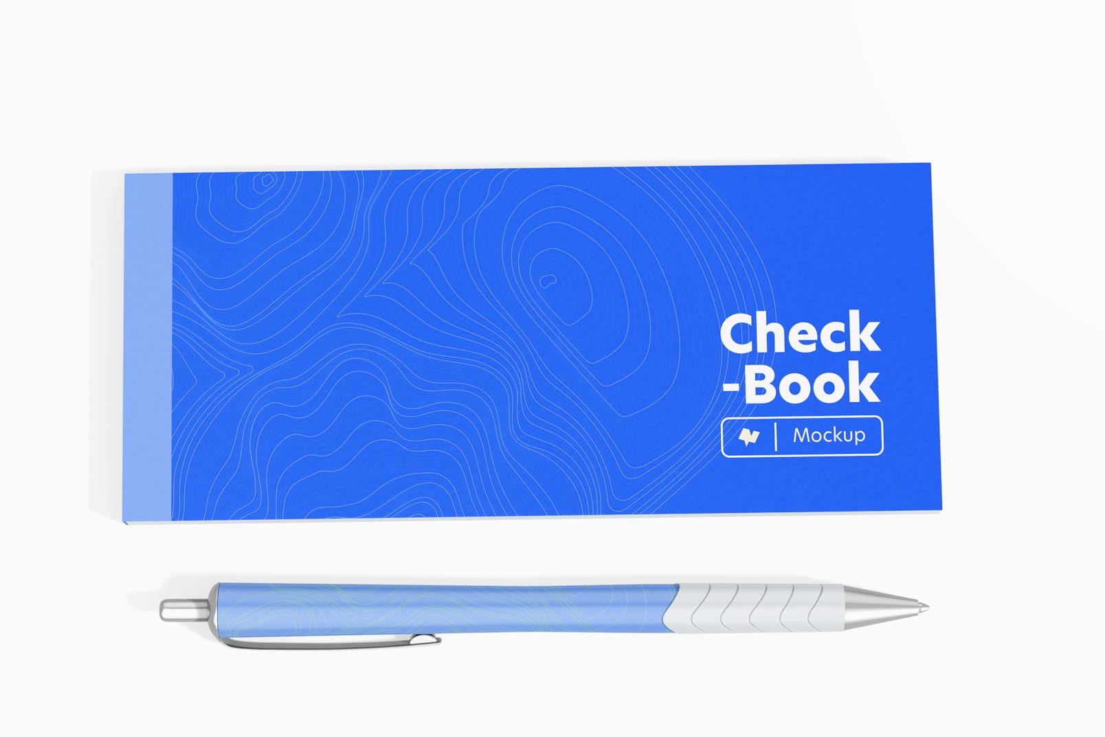 Check Book with Pen Mockup