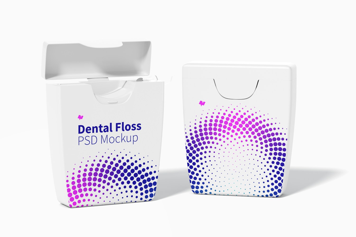 Dental Flosses Mockup, Opened and Closed