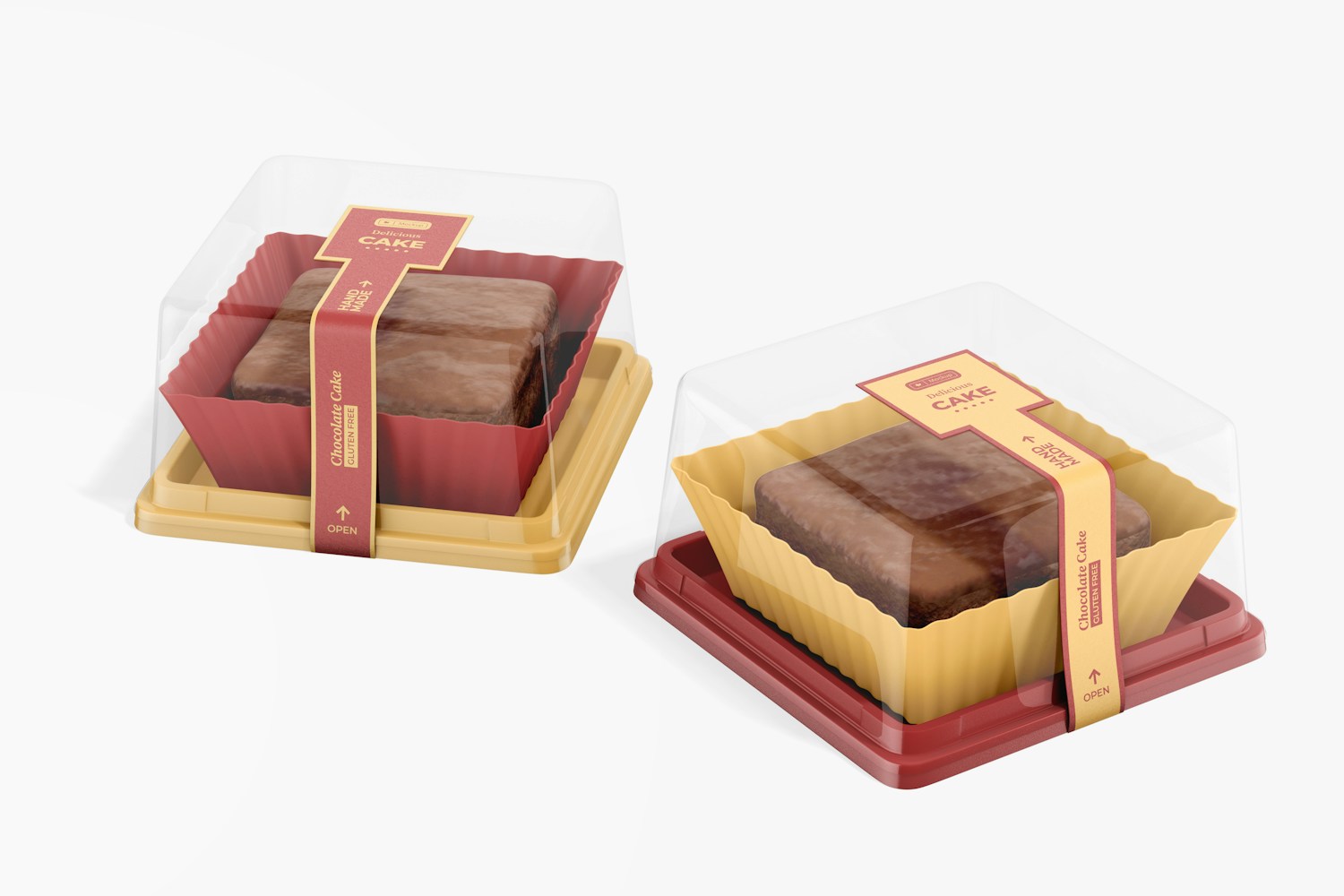 Square Dessert Boxes Mockup