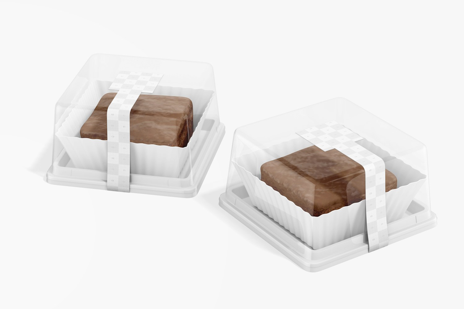 Square Dessert Boxes Mockup
