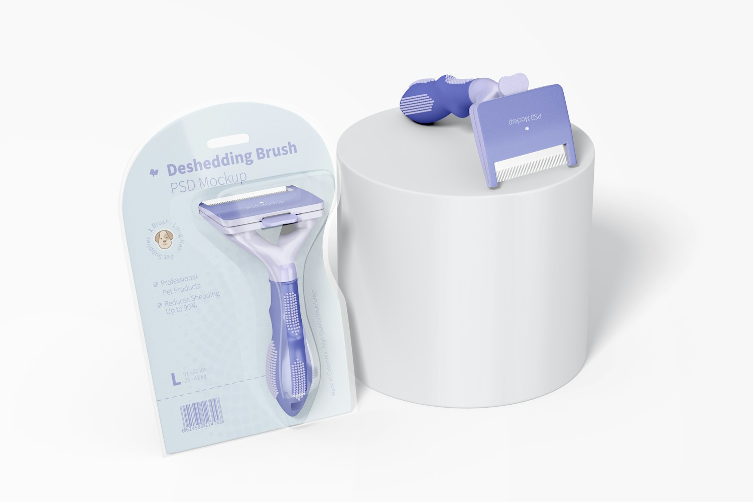 Deshedding Brushes Packaging Mockup Deshedding Brushes Packaging Mockup