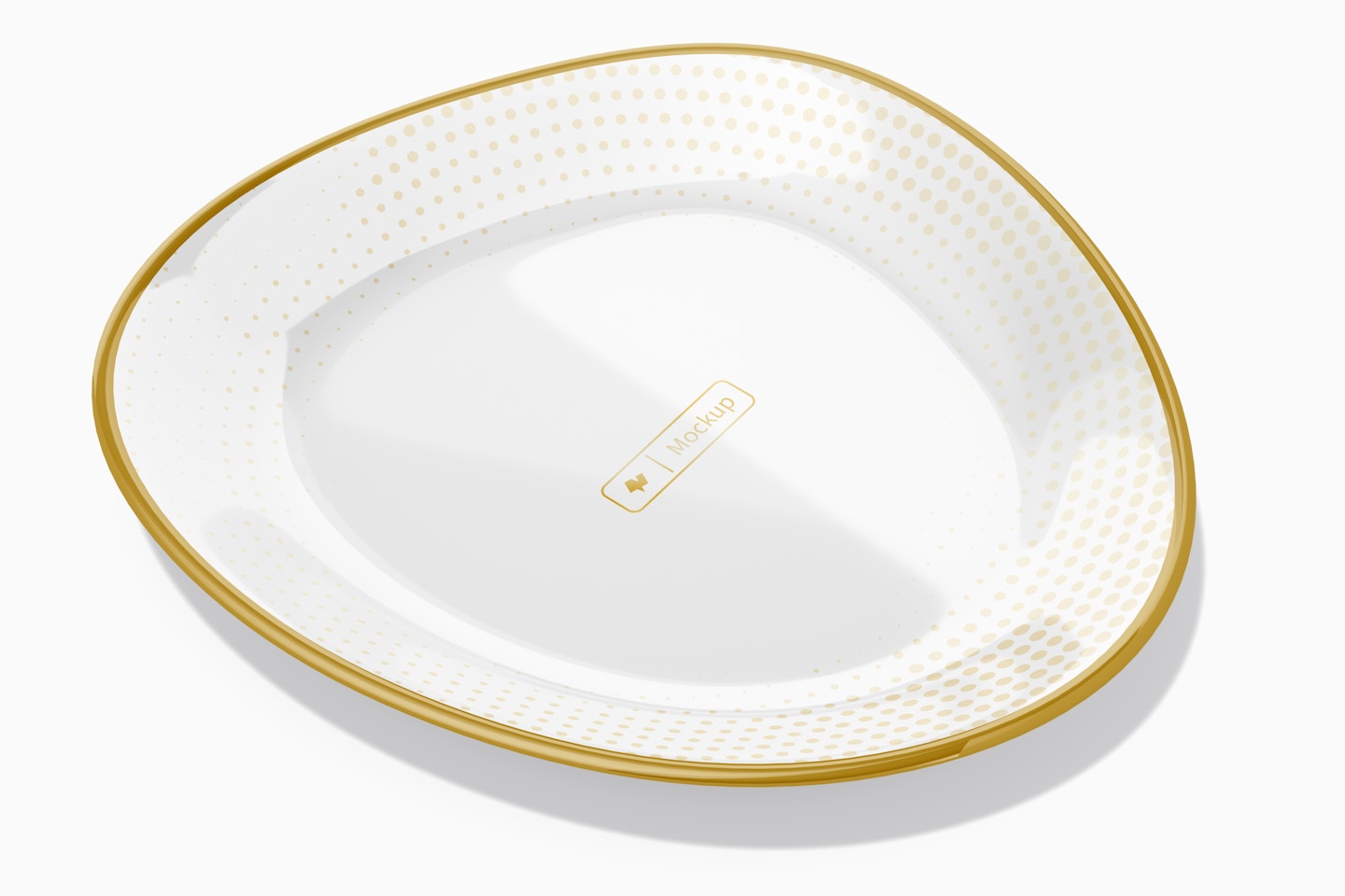 Ceramic Luxury Plate Mockup, Perspective