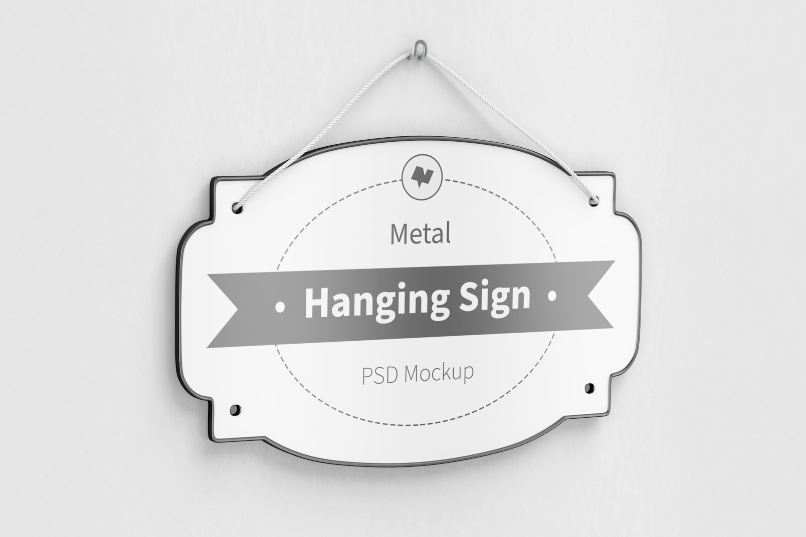 Metal Hanging Sign Mockup