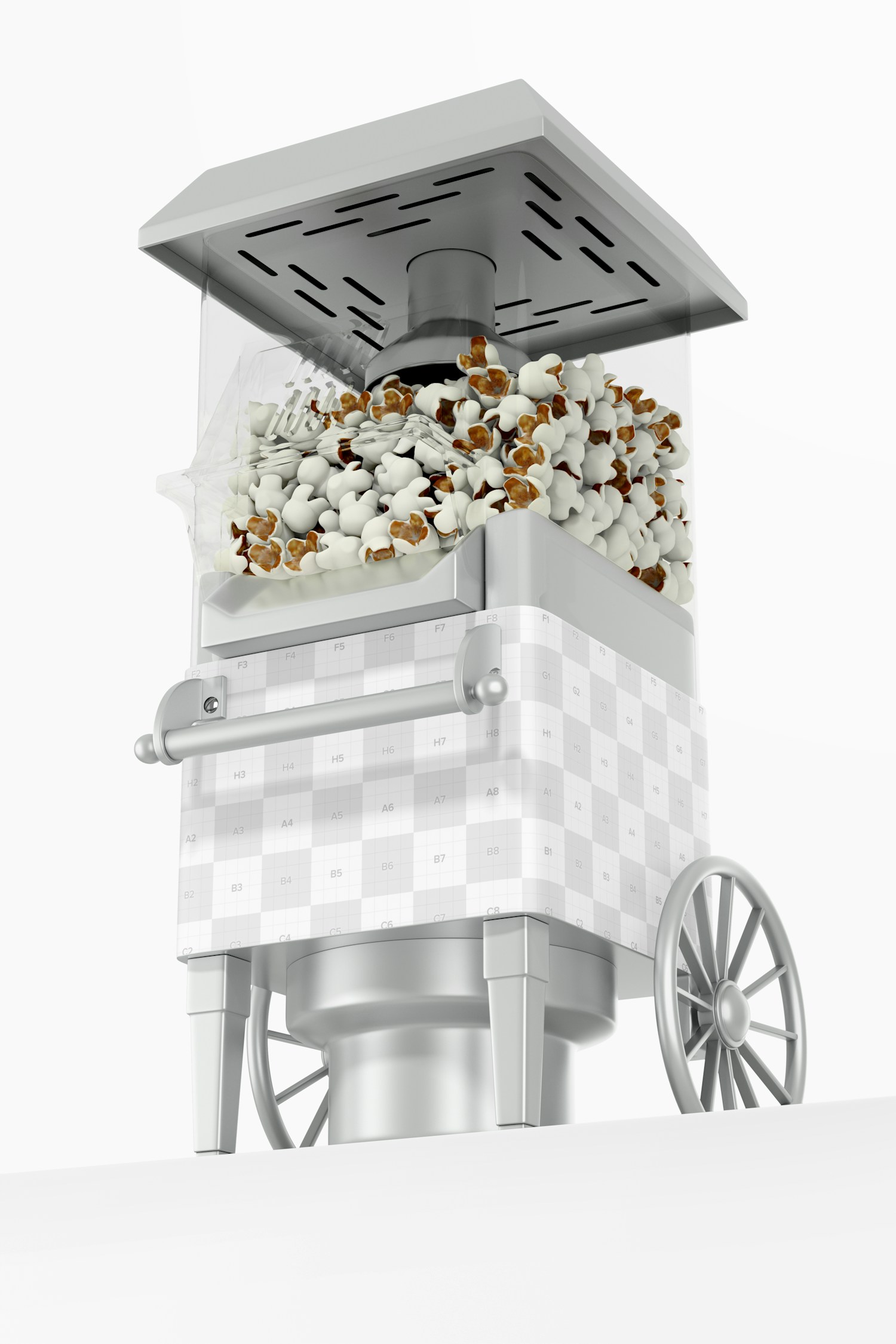 Mini Popcorn Maker Mockup, Low Angle View