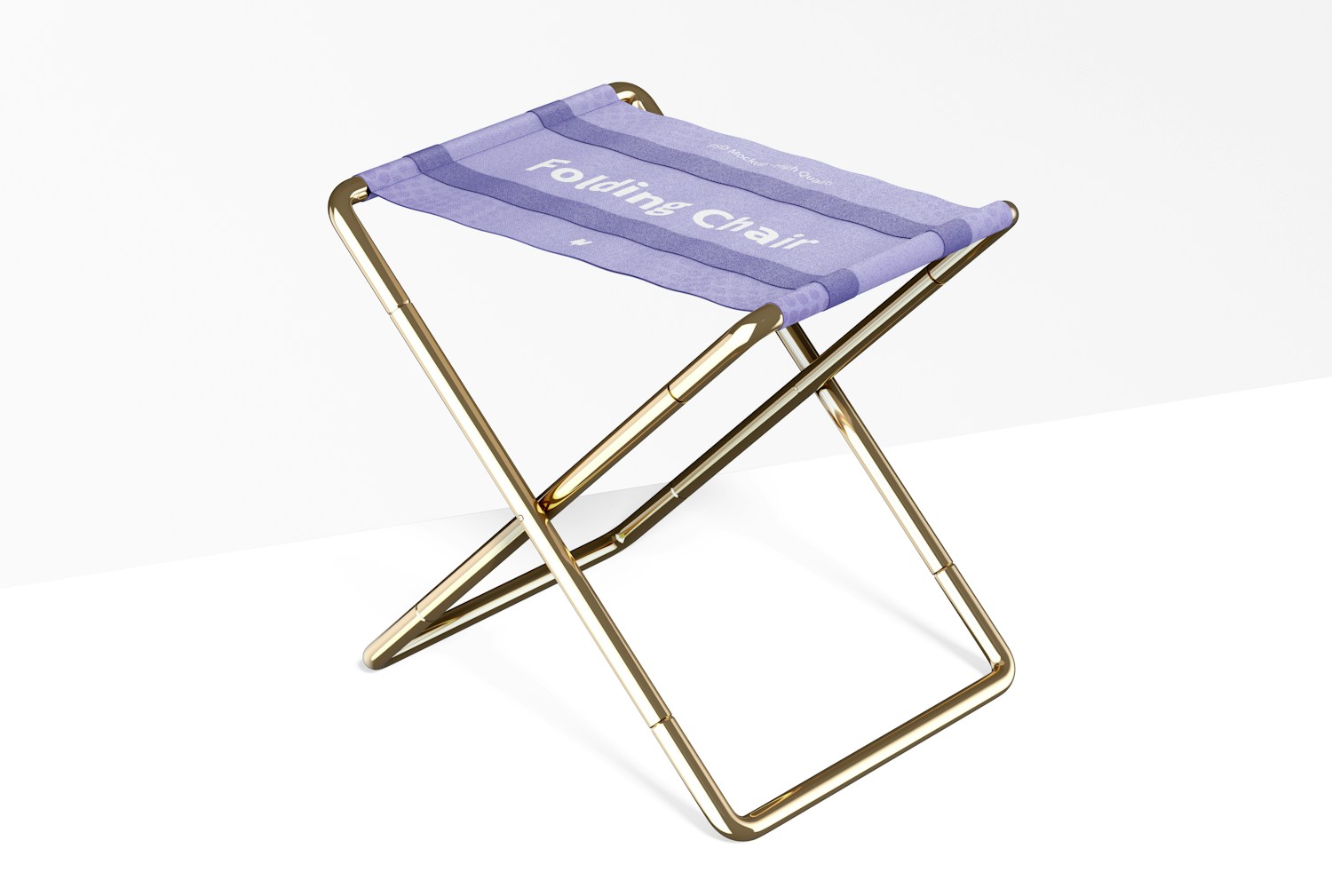Folding Chair Mockup, Perspective Folding Chair Mockup, Perspective