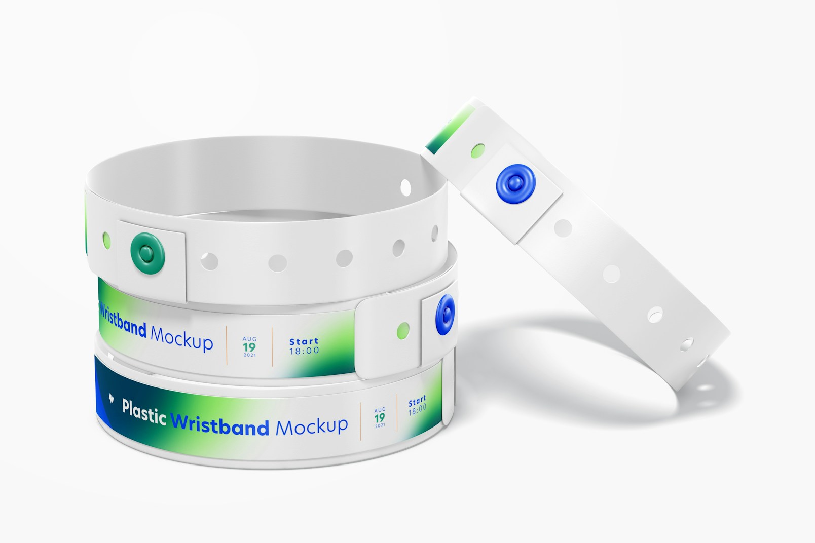 Plastic Wristband Mockup