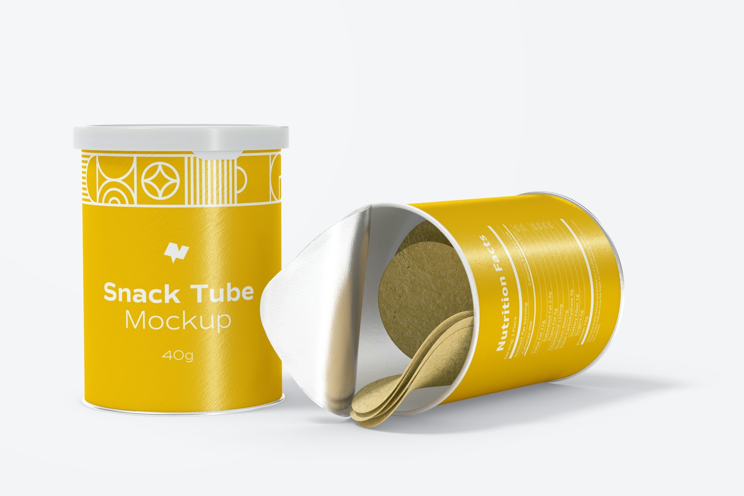 Maqueta de Tubo para Snack de 40g, Caído Maqueta de Tubo para Snack de 40g, Caído