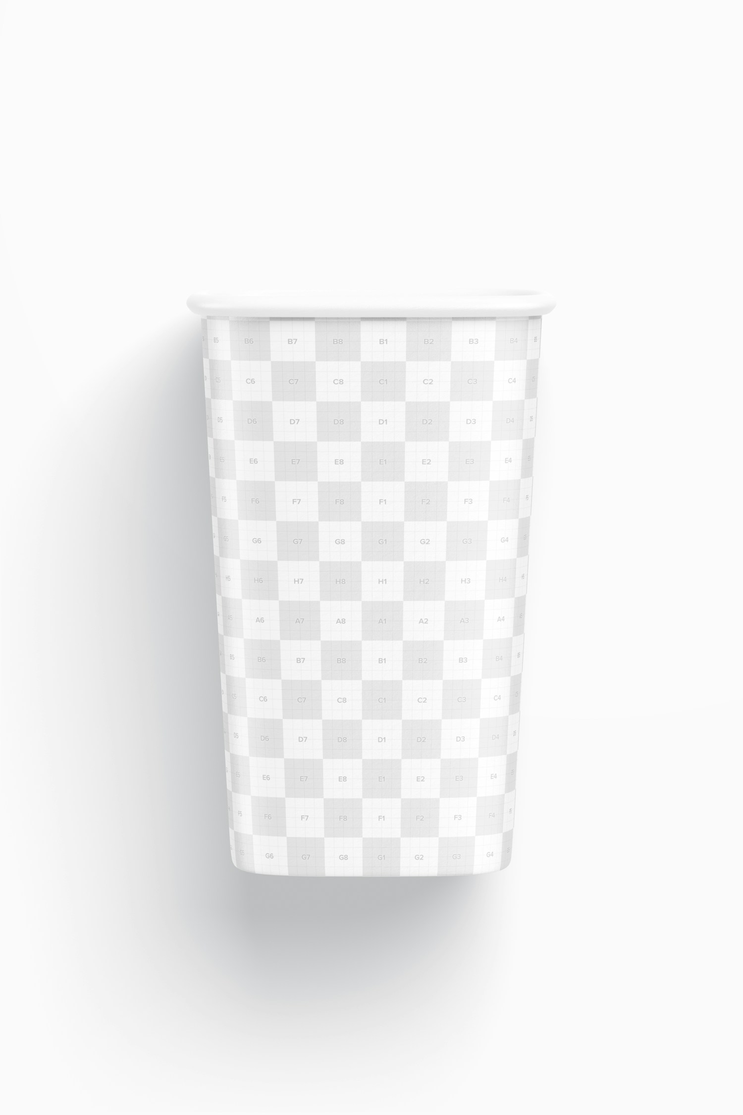 Square Paper Cup Mockup, Top View